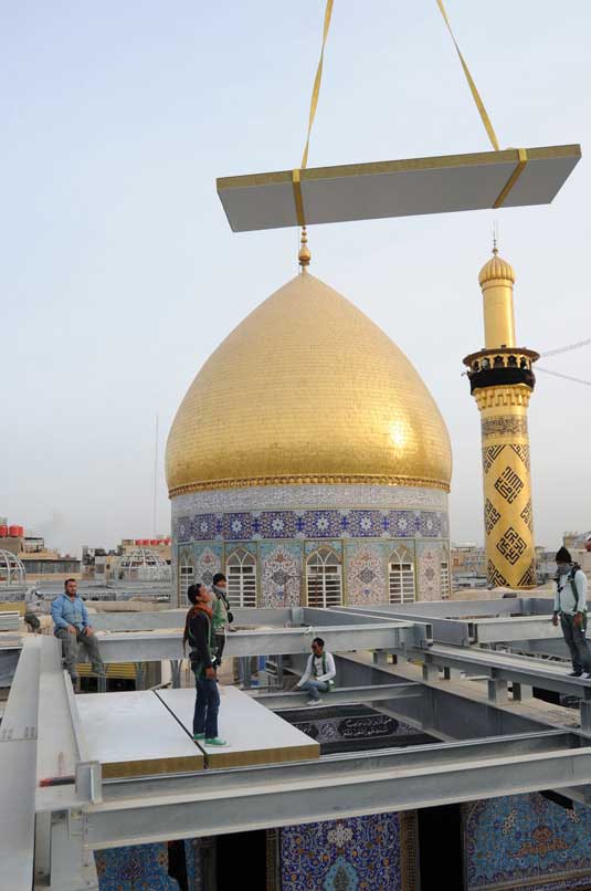 تصاویر تسقیف صحن مطهر حضرت عباس علیه السلام