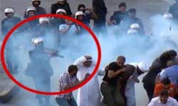 استفاده از سلاحهای کشنده علیه بحرینیها ; عکس
